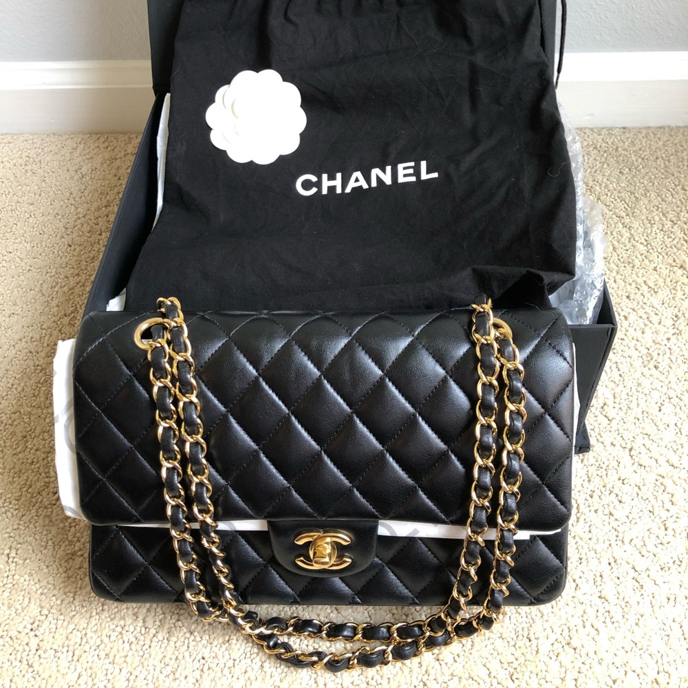 Chanel Lambskin Medium Double Flap GHW